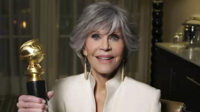 Jane Fonda receiving the Cecille B. DeMille Award 2021 Golden Globes