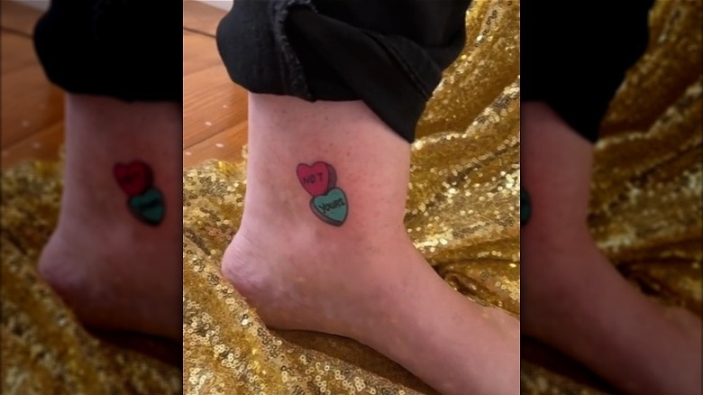 Not Yours heart tattoo