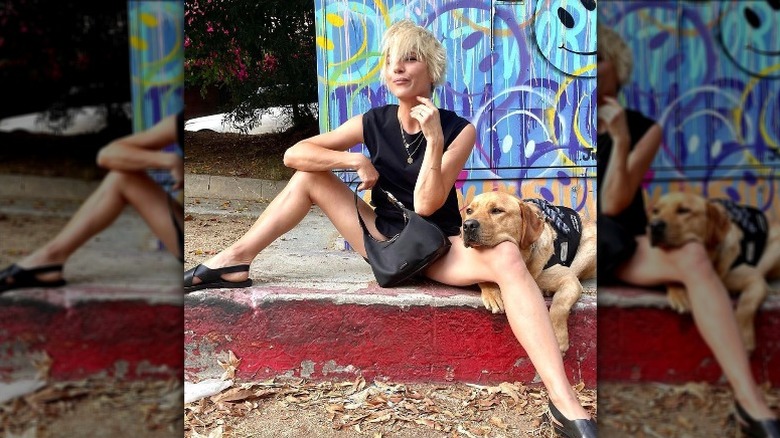 Model posing for Aday