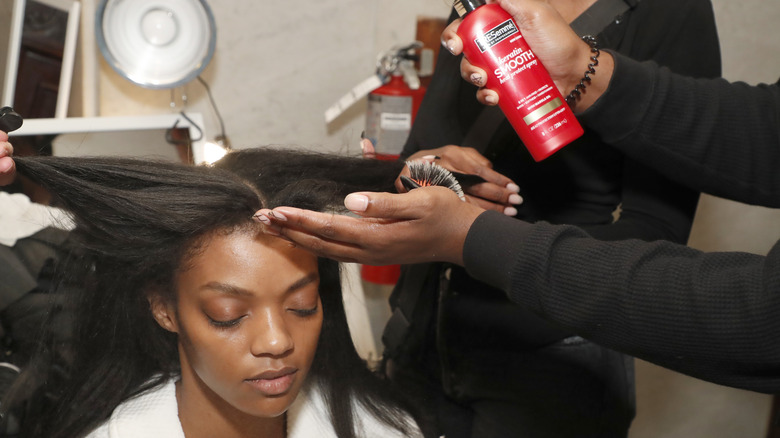 Using heat protectant