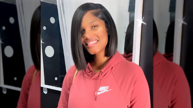 Woman with asymmetric bob