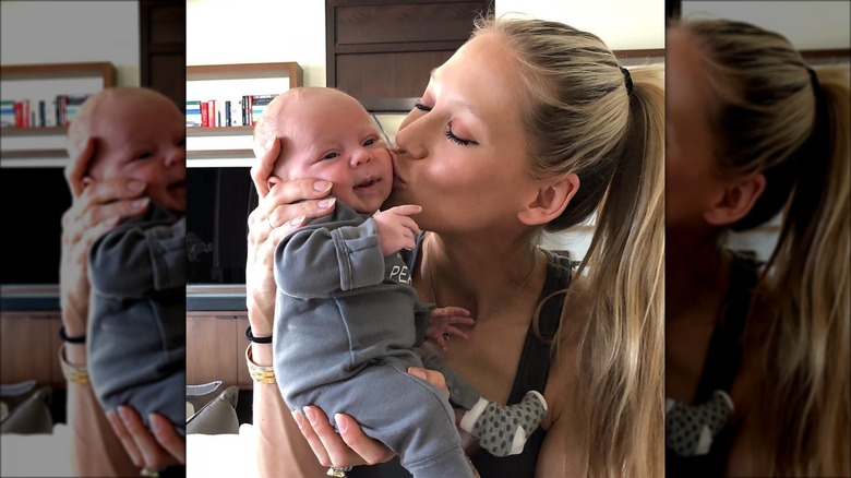 Anna Kournikova with her child