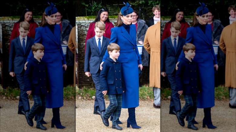 Kate Middleton with her children