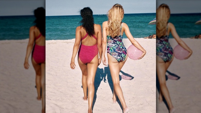 Two swimsuit designs by Melanie Travis