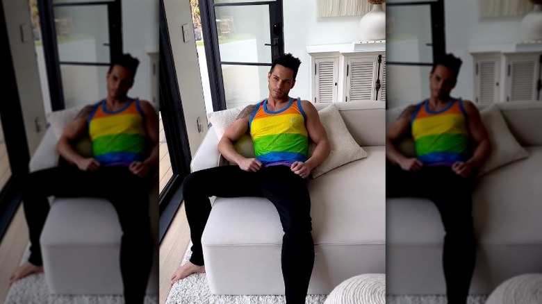 Model wearing Andrew Christian 