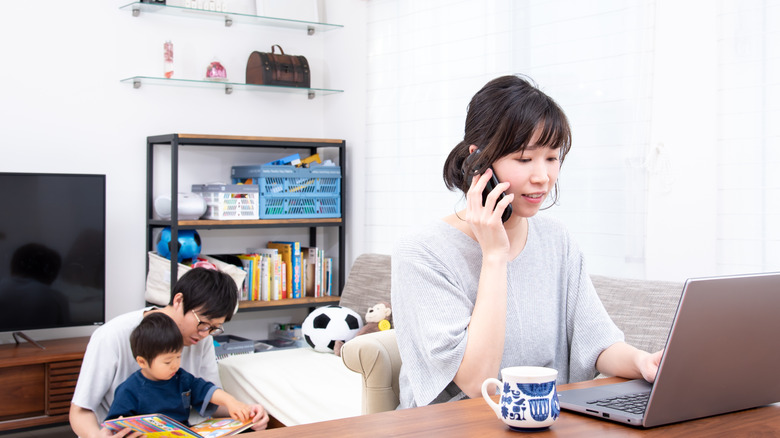 Family working together