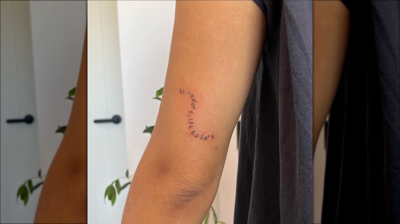 Swirl coordinate tattoo