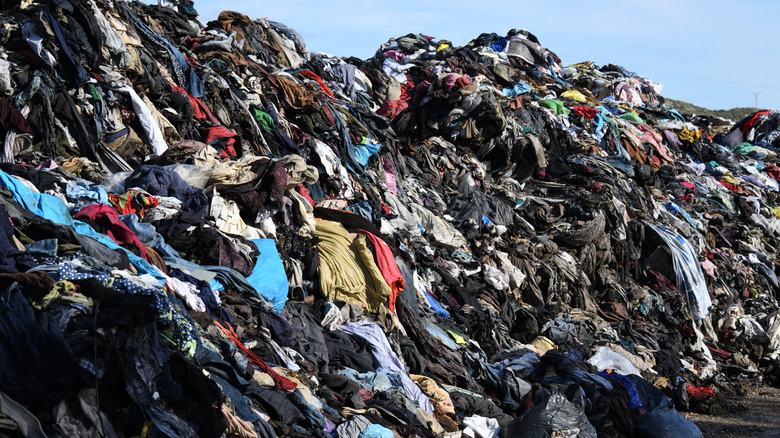 Clothes in landfill