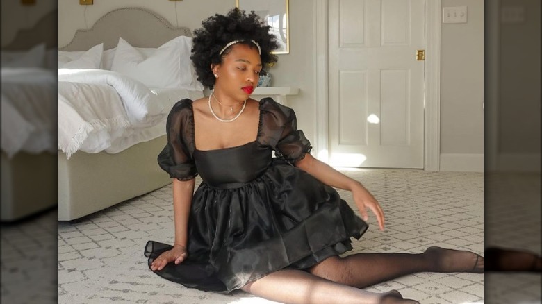 Woman wearing balletcore