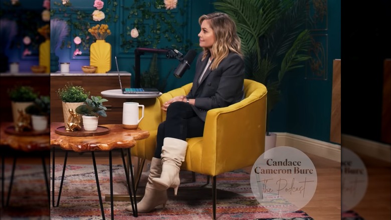 Candace Cameron Bure wearing slouchy boots
