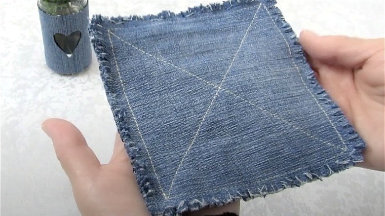 DIY denim coaster 