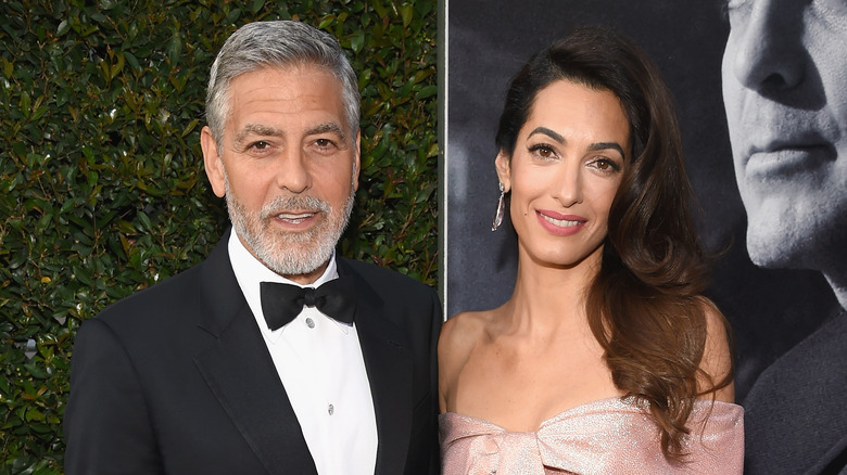 George and Amal Clooney on the red carpet