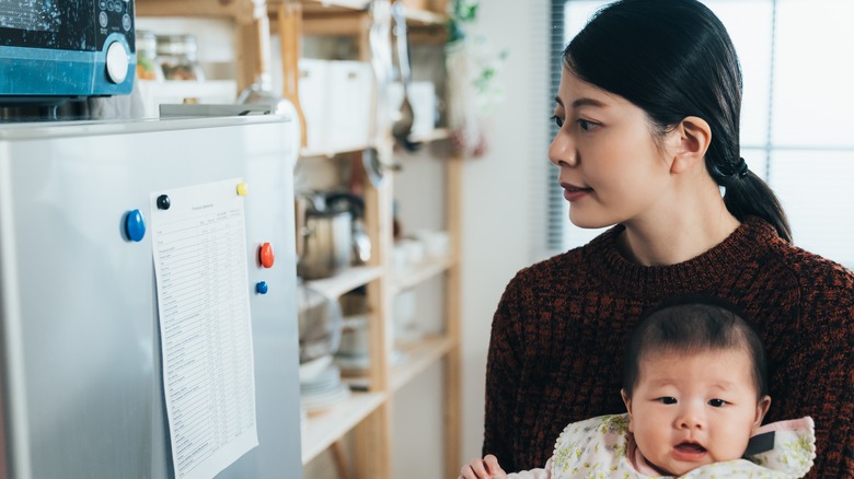 Person making a schedule