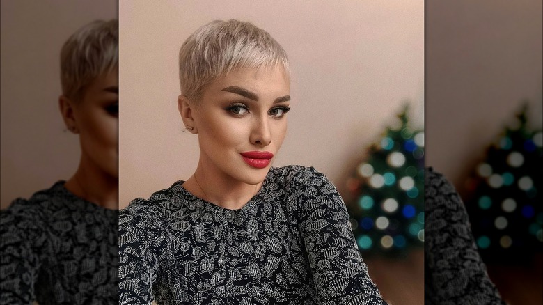 Woman with a pixie cut