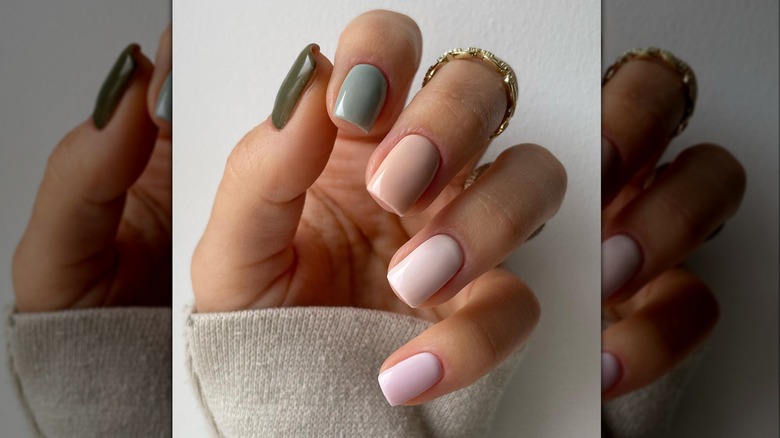 muted pastel manicure