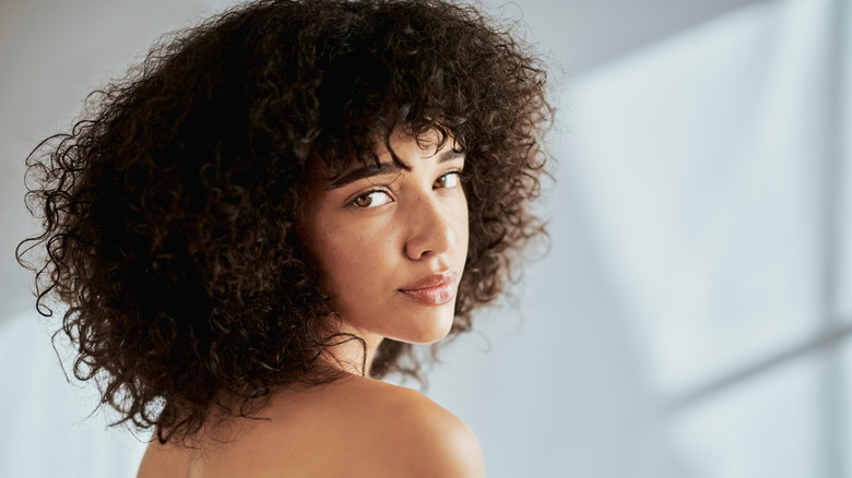 Woman with natural makeup