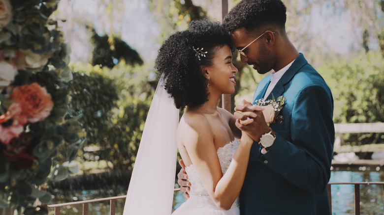A couple on their wedding day 