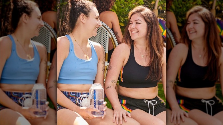 Two swimsuits from Humankind