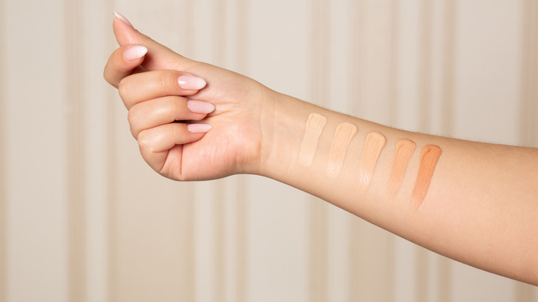 Arm with makeup