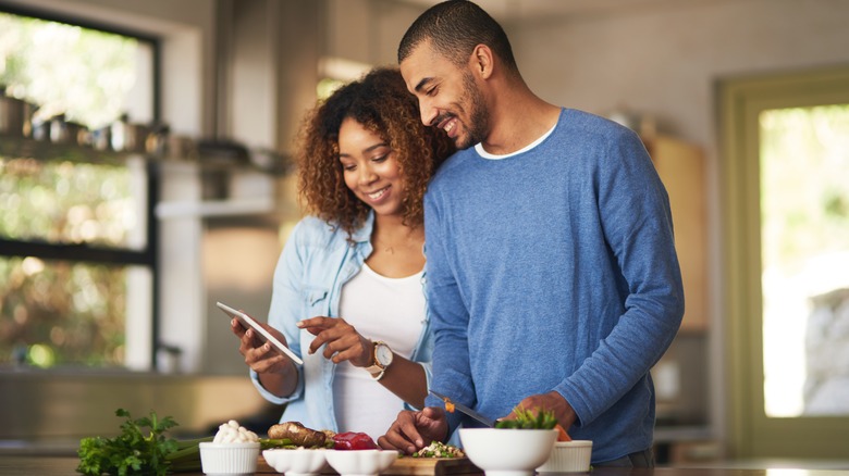 Couple in kitchen