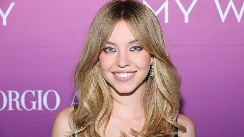 Sydney Sweeney with curtain bangs