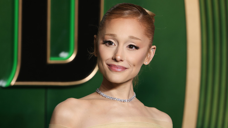 ariana grande at a wicked premiere