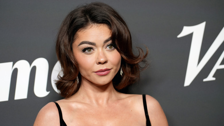 Sarah Hyland looking off camera while posing at a 2024 event