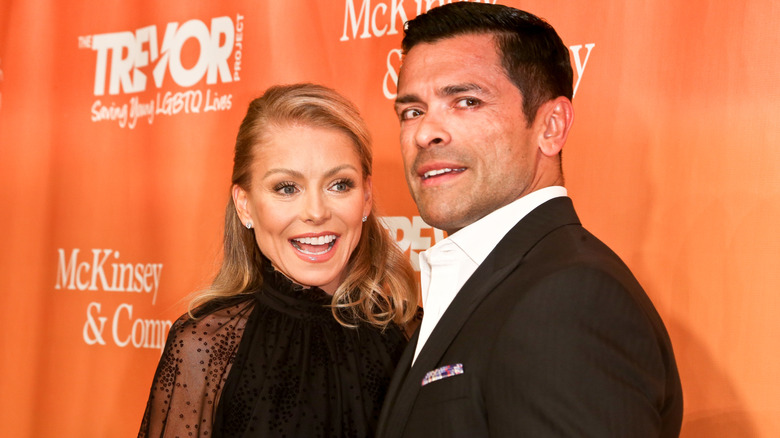 Kelly Ripa and Mark Consuelos at an event in 2019