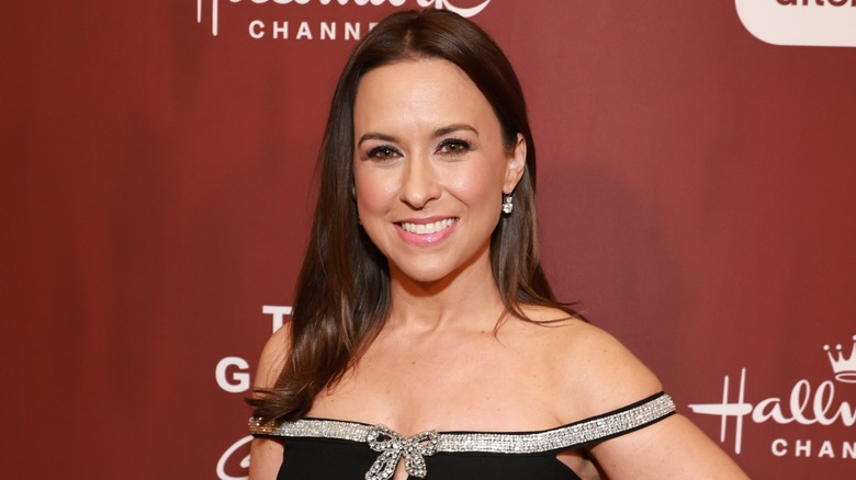 Lacey Chabert smiling on the red carpet