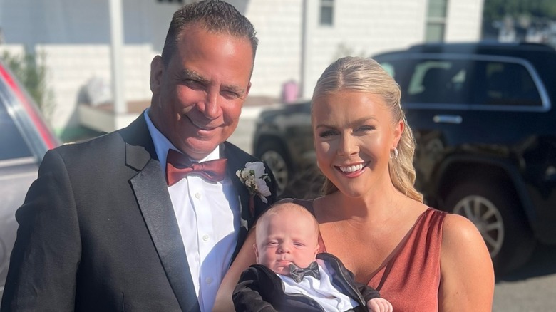 Nicholas Riccio, Karoline Leavitt, and their son