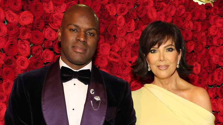 Corey Gamble posing with Kris Jenner
