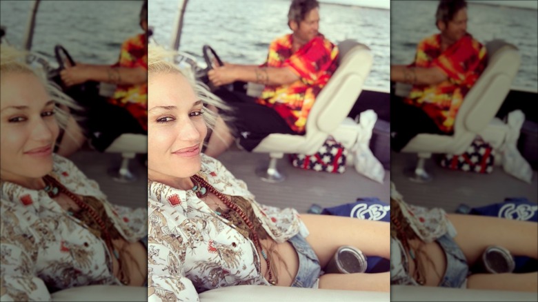 Gwen Stefani on a boat