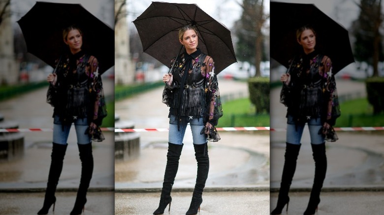 Street style model posing