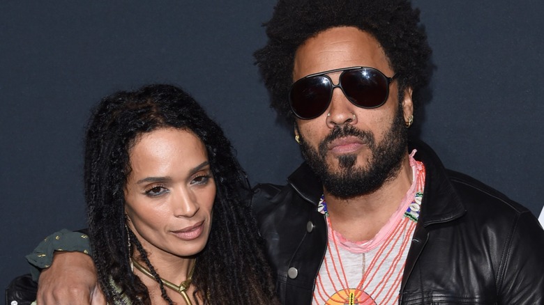 Lisa Bonet and Lenny Kravitz on the red carpet