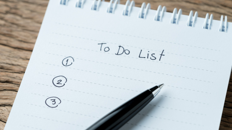 A to do list