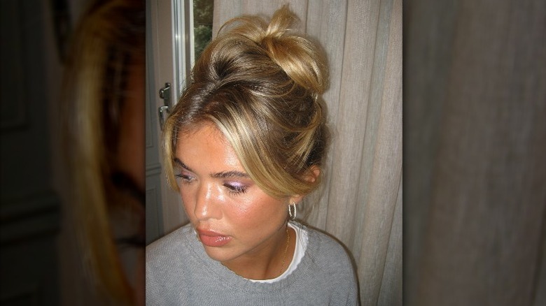 Matilda Djerf with messy bun