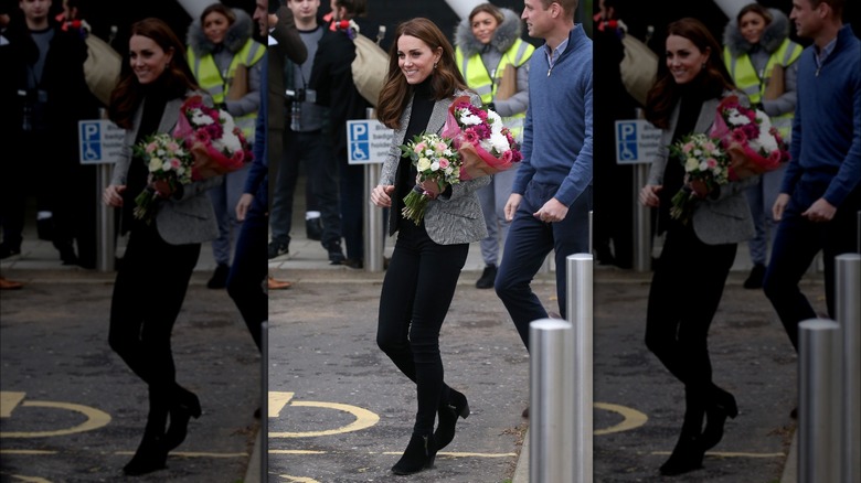 Middleton with jeans and blazer