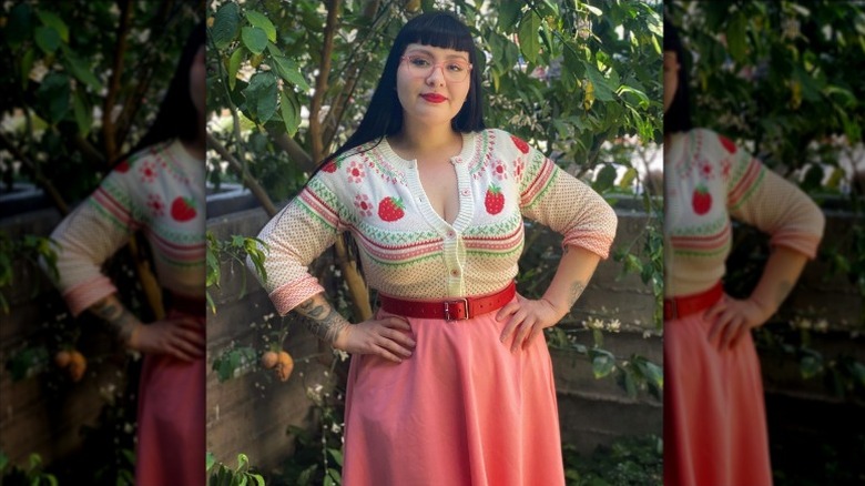 Woman posing in ModCloth