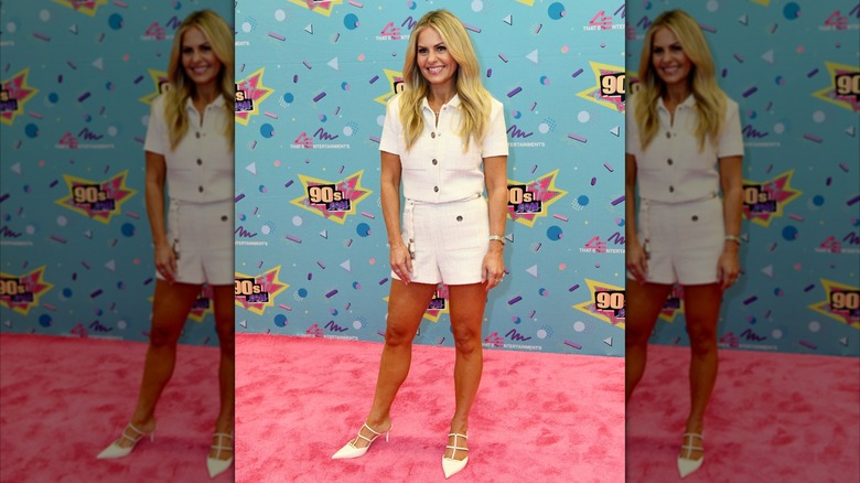 Candace Cameron Bure in an all-white outfit