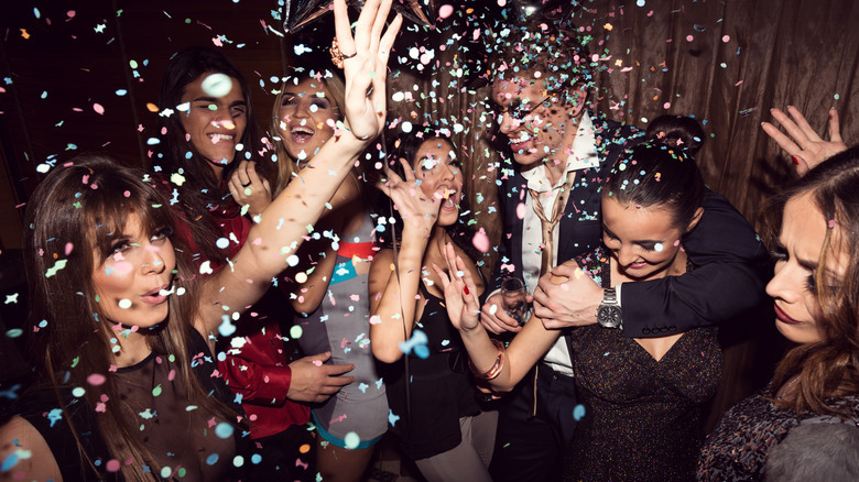 Partying and dancing