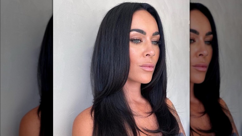 Woman with layered hair