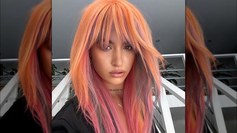 Woman with wispy bangs