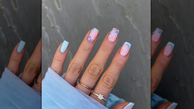 muted pastel manicure
