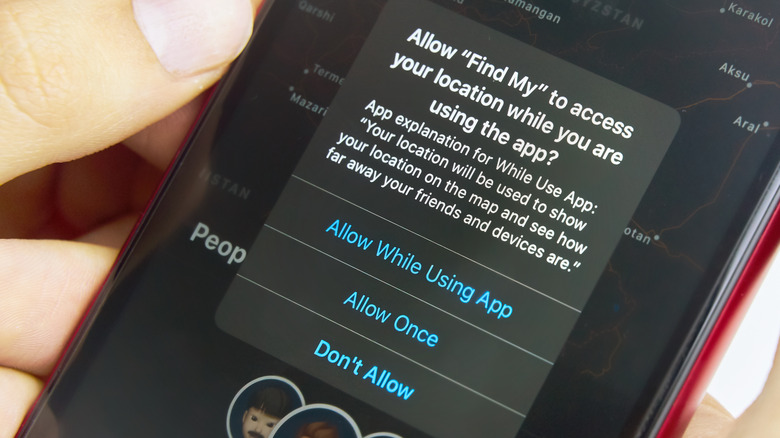 person turning find my permissions on