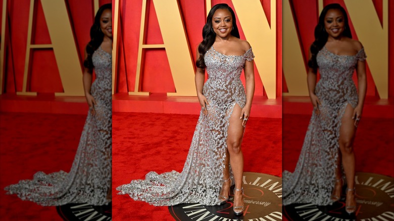 Quinta Brunson at the Vanity Fair Oscars party