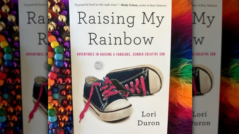 "Raising My Rainbow" book on display