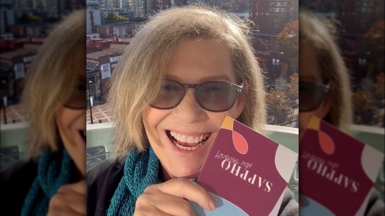 JoAnn Fowler posing with makeup