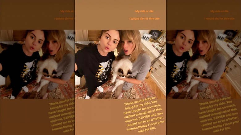 Selena Gomez Instagram Story with Taylor Swift