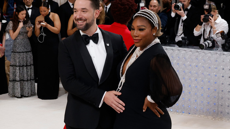 Serena Williams with husband