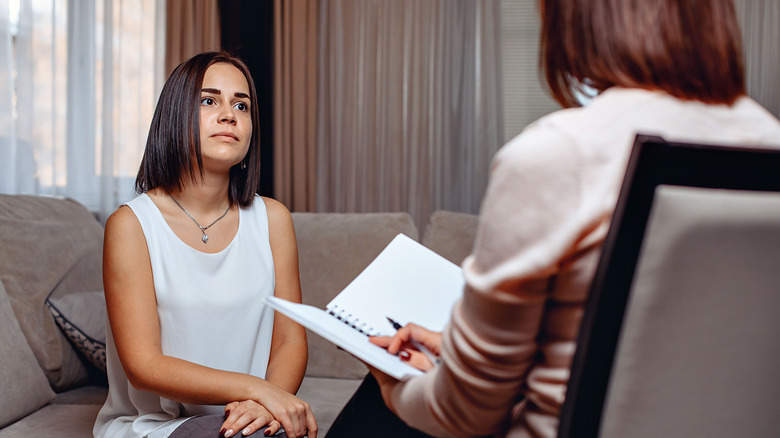 Woman in a therapy session
